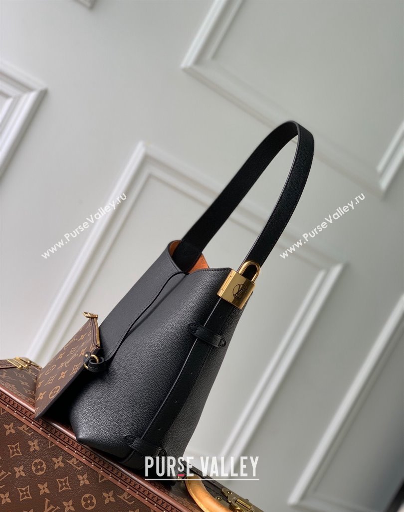 Louis Vuitton Low Key Hobo PM bag in Calfskin M25352 Black 2024 (KI-240716091)