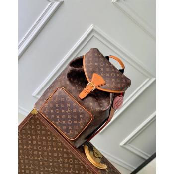 Louis Vuitton Montsouris Backpack Bag in Monogram Dust Canvas M11540 2024 (KI-240716092)