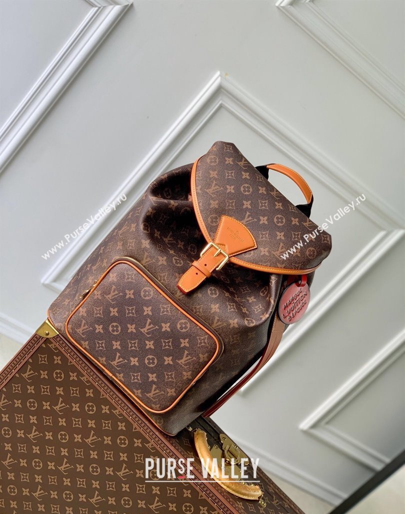 Louis Vuitton Montsouris Backpack Bag in Monogram Dust Canvas M11540 2024 (KI-240716092)