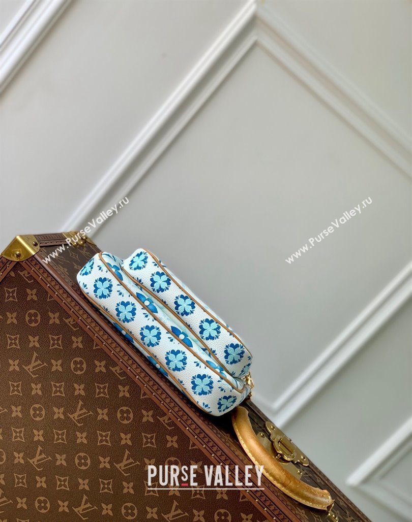 Louis Vuitton Multi Pochette Accessoires Shoulder Bag in Monogram Tiles Canvas M25374 Lagoon Blue 2024 (KI-240716096)