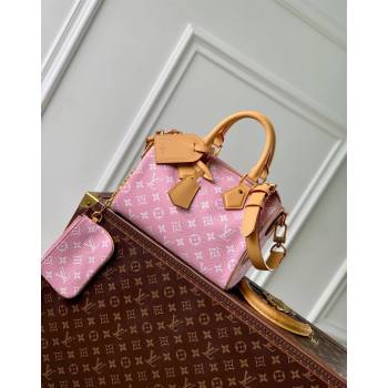 Louis Vuitton Speedy P9 Bandouliere 25 Bag in Soft Calfskin M24423 Light Pink 2024 Runway (KI-240716100)