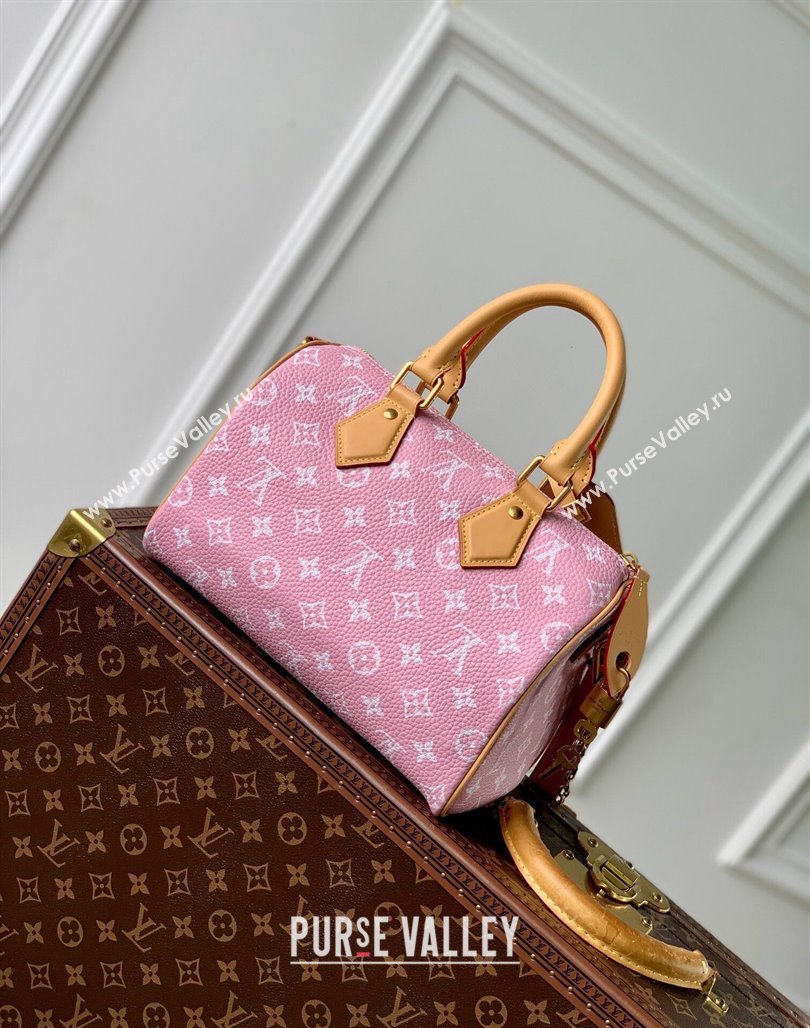 Louis Vuitton Speedy P9 Bandouliere 25 Bag in Soft Calfskin M24423 Light Pink 2024 Runway (KI-240716100)