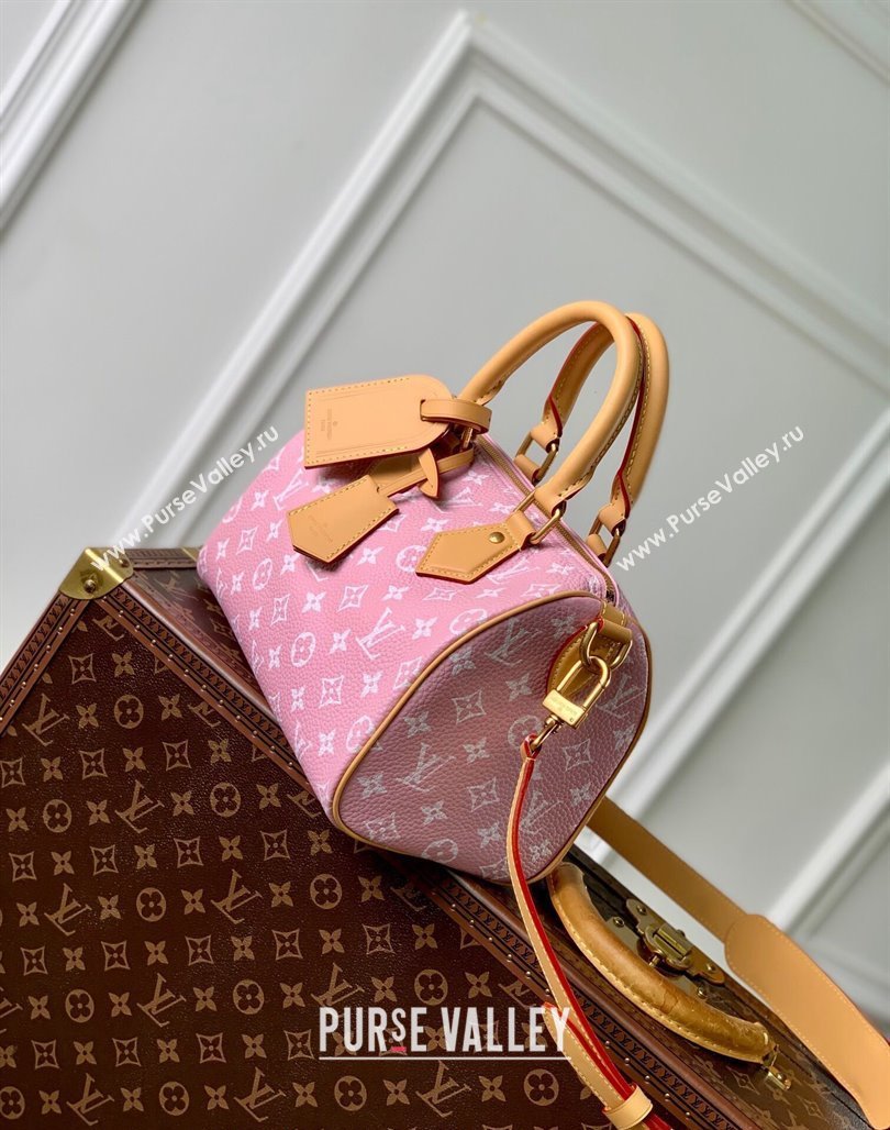 Louis Vuitton Speedy P9 Bandouliere 25 Bag in Soft Calfskin M24423 Light Pink 2024 Runway (KI-240716100)