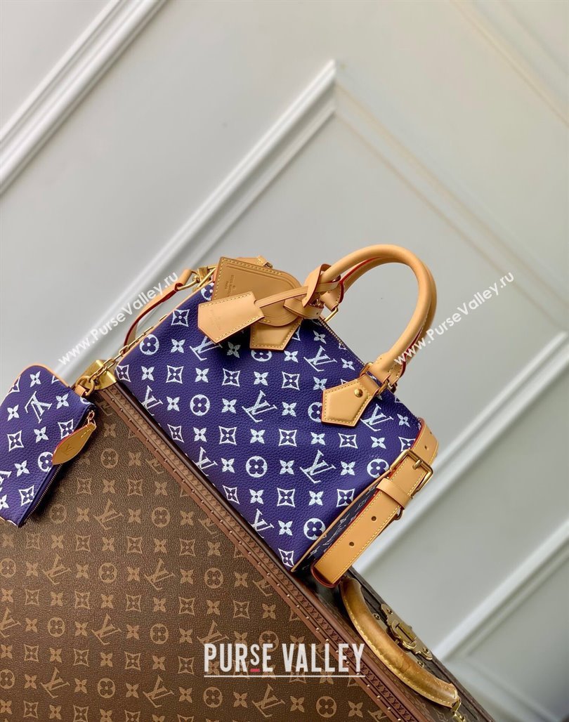 Louis Vuitton Speedy P9 Bandouliere 25 Bag in Soft Calfskin M11562 Dark Purple 2024 Runway (KI-240716101)