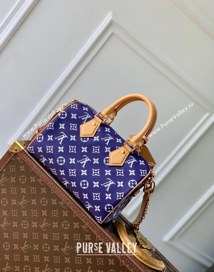 Louis Vuitton Speedy P9 Bandouliere 25 Bag in Soft Calfskin M11562 Dark Purple 2024 Runway (KI-240716101)