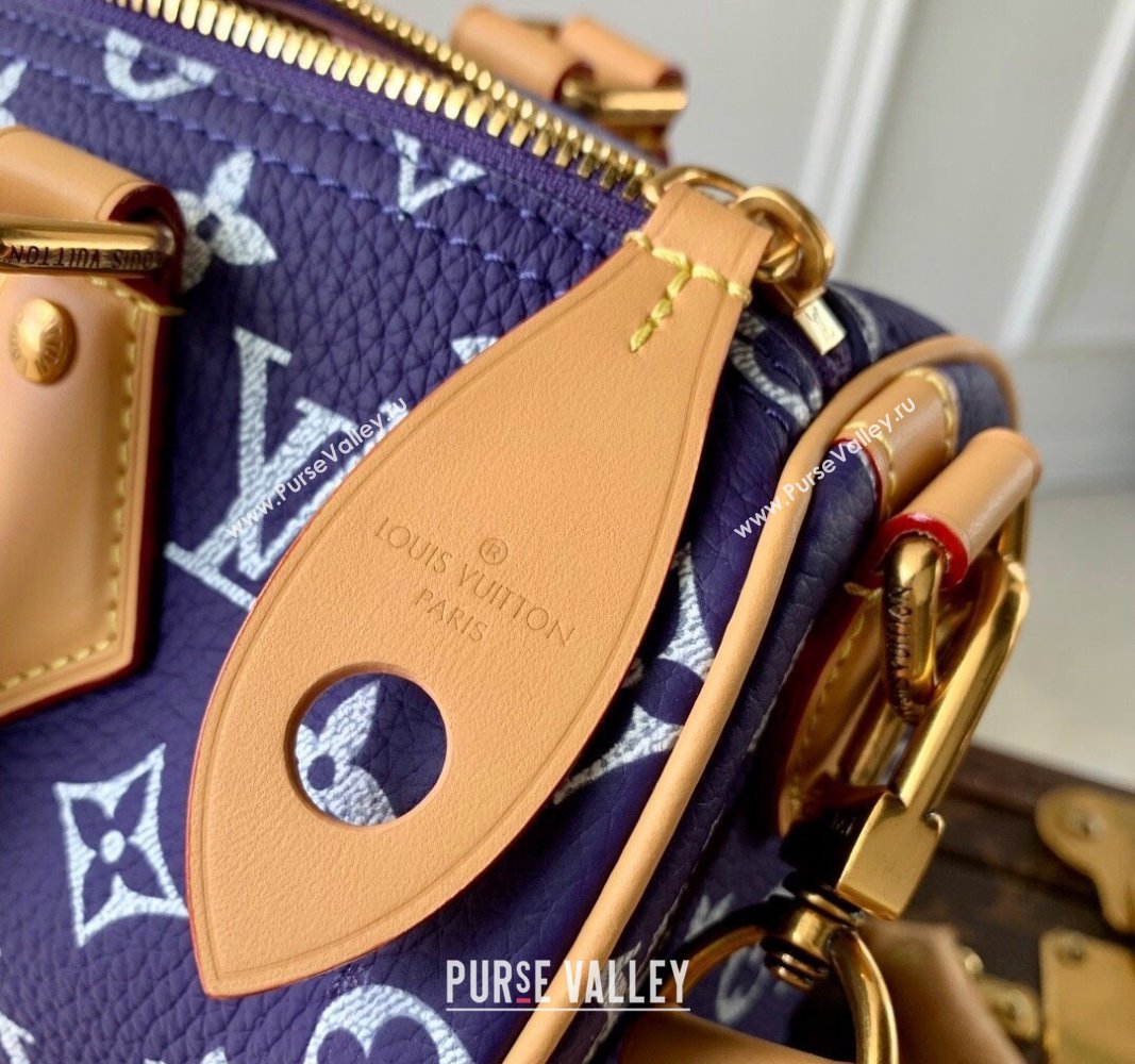 Louis Vuitton Speedy P9 Bandouliere 25 Bag in Soft Calfskin M11562 Dark Purple 2024 Runway (KI-240716101)