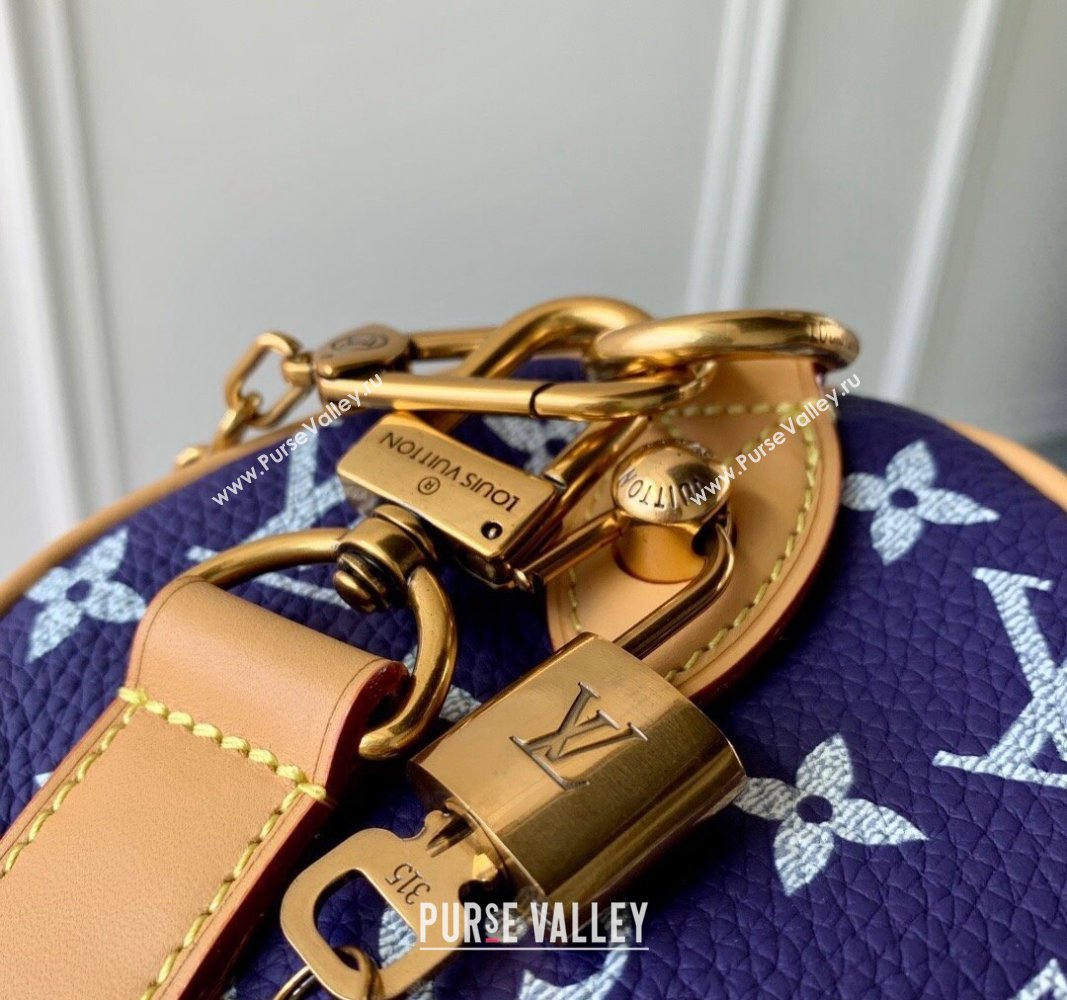 Louis Vuitton Speedy P9 Bandouliere 25 Bag in Soft Calfskin M11562 Dark Purple 2024 Runway (KI-240716101)