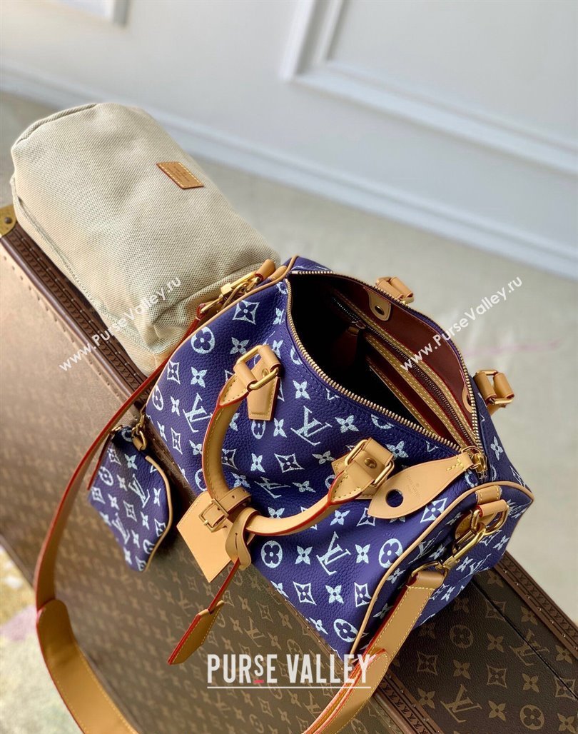 Louis Vuitton Speedy P9 Bandouliere 25 Bag in Soft Calfskin M11562 Dark Purple 2024 Runway (KI-240716101)