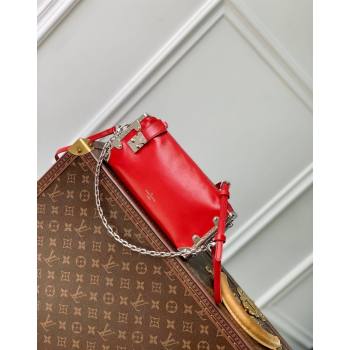 Louis Vuitton Slim Trunk Hobo bag in Calf Leather M25445 Red 2024 (KI-240717003)