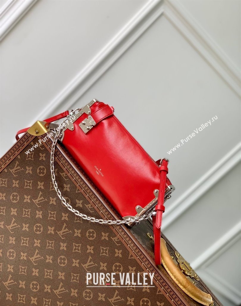 Louis Vuitton Slim Trunk Hobo bag in Calf Leather M25445 Red 2024 (KI-240717003)