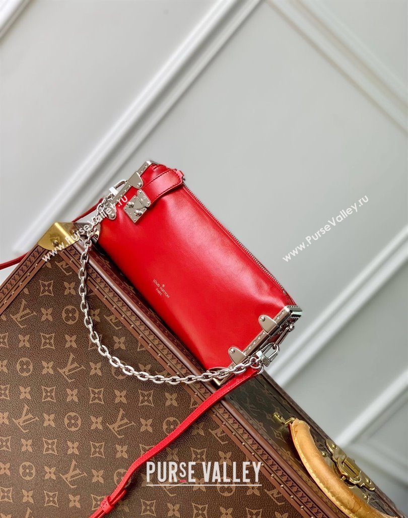 Louis Vuitton Slim Trunk Hobo bag in Calf Leather M25445 Red 2024 (KI-240717003)