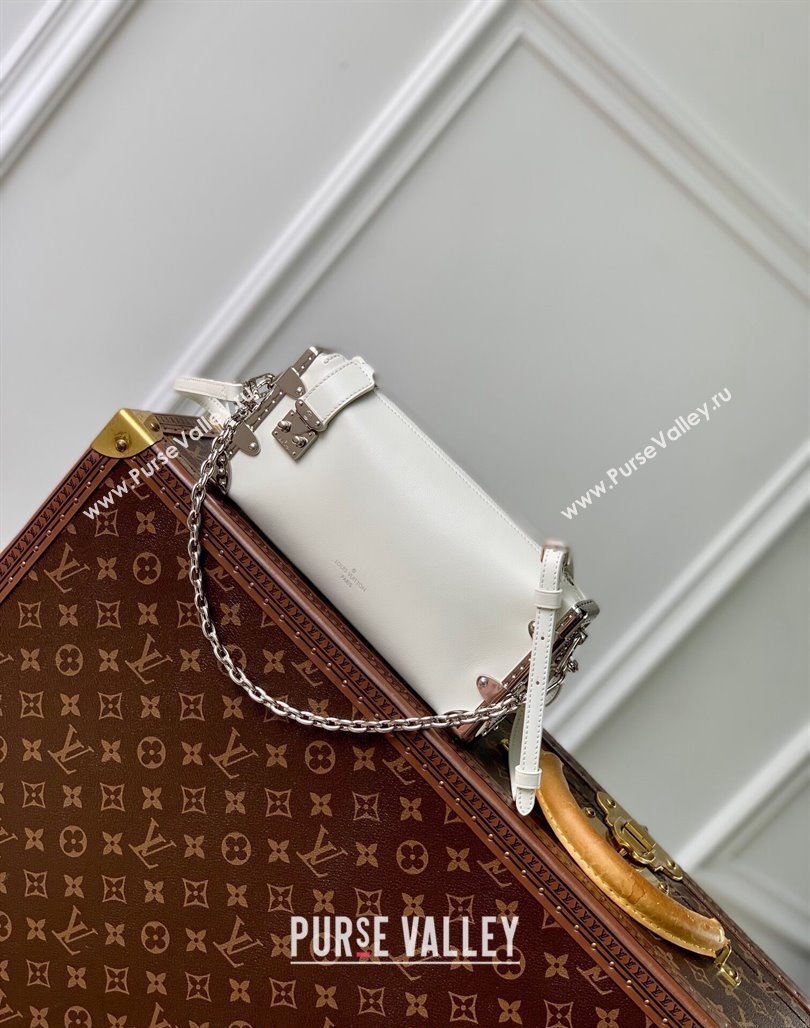 Louis Vuitton Slim Trunk Hobo bag in Calf Leather M25445 White 2024 (KI-240717004)