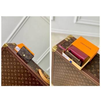 Louis Vuitton Rosalie Coin Purse Wallet in Monogram Canvas/Burgundy M41939 2024 (KI-240717026)