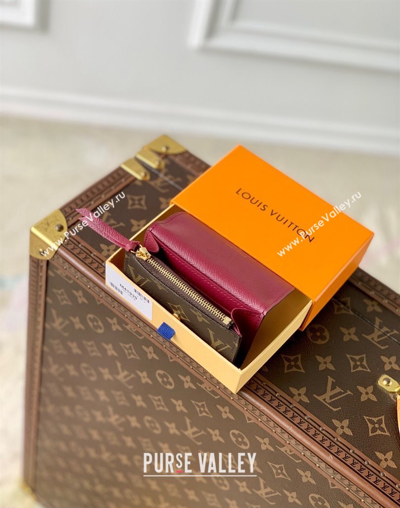 Louis Vuitton Rosalie Coin Purse Wallet in Monogram Canvas/Burgundy M41939 2024 (KI-240717026)