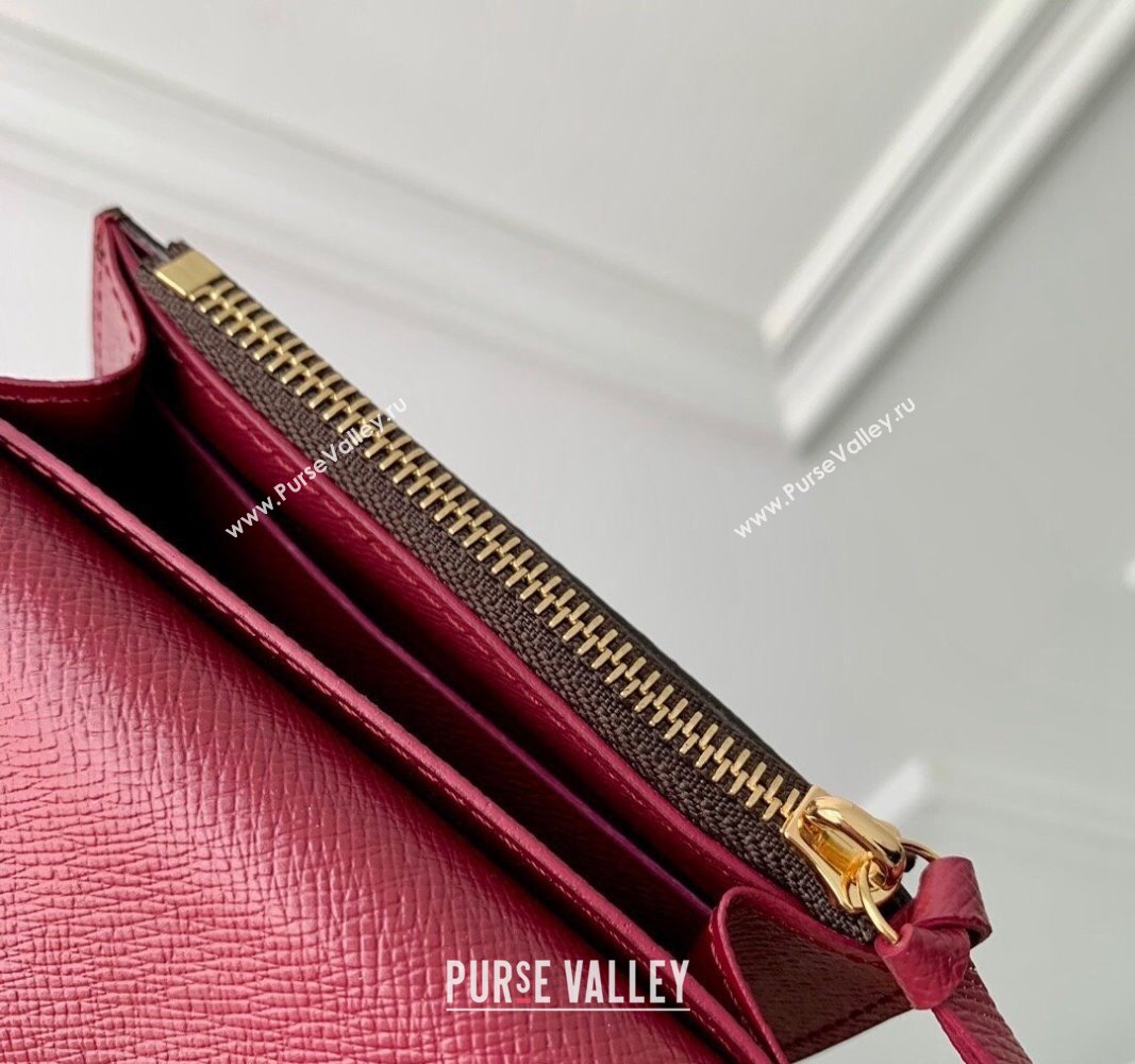 Louis Vuitton Rosalie Coin Purse Wallet in Monogram Canvas/Burgundy M41939 2024 (KI-240717026)