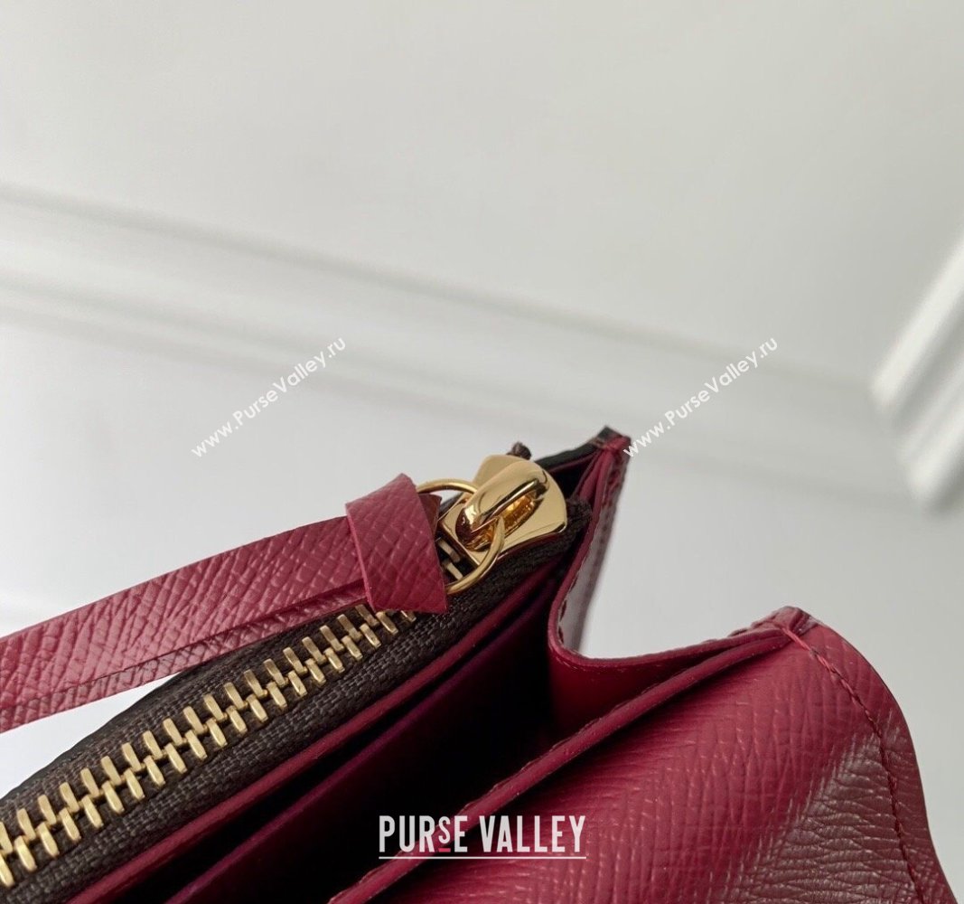 Louis Vuitton Rosalie Coin Purse Wallet in Monogram Canvas/Burgundy M41939 2024 (KI-240717026)