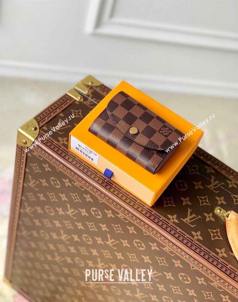 Louis Vuitton Rosalie Coin Purse Wallet in Damier Ebene Canvas N64423 2024 (KI-240717028)