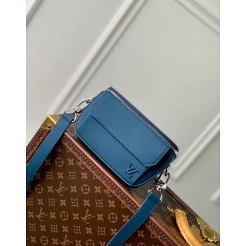 Louis Vuitton Pilot Wearable Wallet in Cowhide Leather M83560 Blue 2024 (KI-240717009)