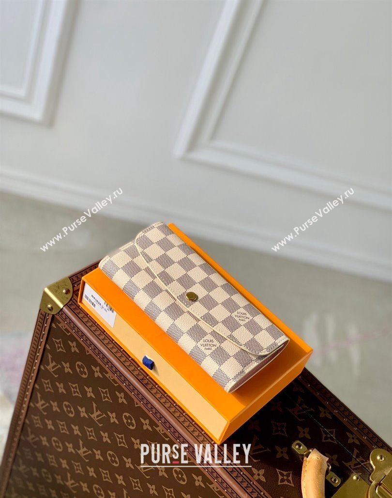 Louis Vuitton Emilie Wallet in Damier Azure Canvas N41625 2024 (KI-240717038)