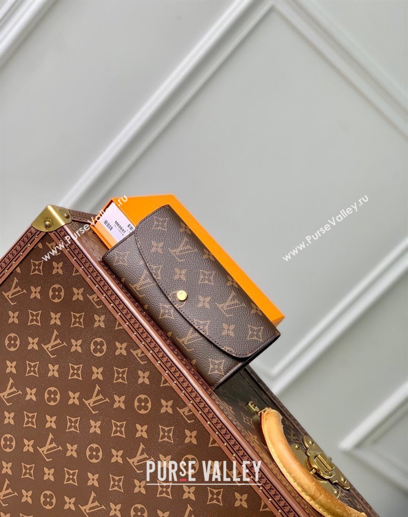 Louis Vuitton Emilie Wallet in Monogram Canvas/Burgundy M60697 2024 (KI-240717039)