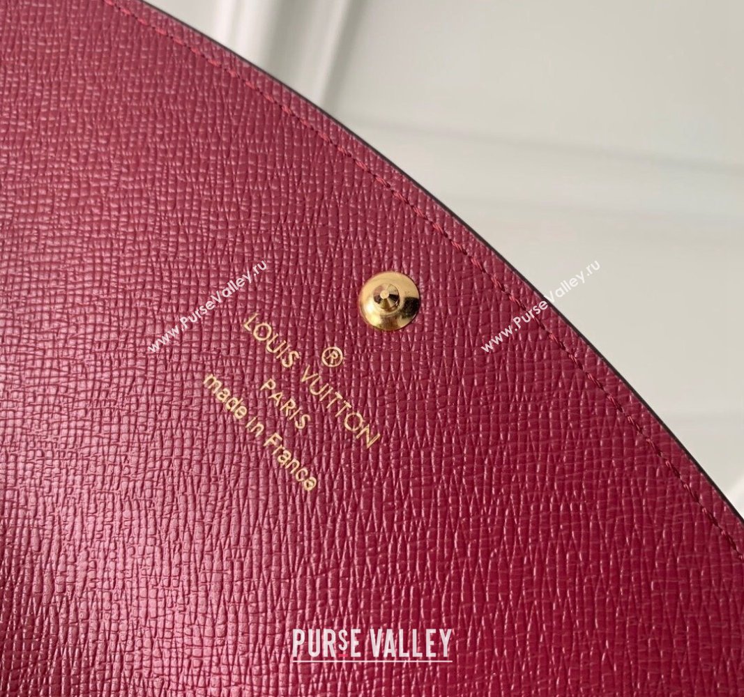 Louis Vuitton Emilie Wallet in Monogram Canvas/Burgundy M60697 2024 (KI-240717039)