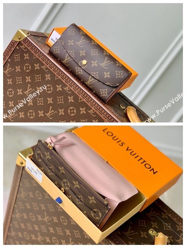 Louis Vuitton Emilie Wallet in Monogram Canvas/Light Pink M61289 2024 (KI-240717040)