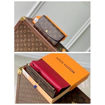 Louis Vuitton Emilie Wallet in Monogram Canvas/Fuchsia M60697 2024 (KI-240717041)