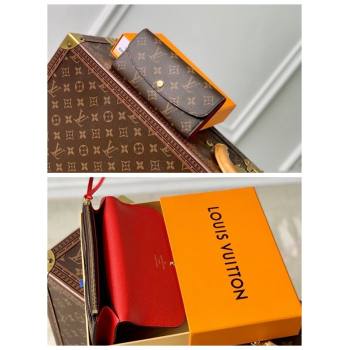 Louis Vuitton Emilie Wallet in Monogram Canvas/Red M60697 2024 (KI-240717043)