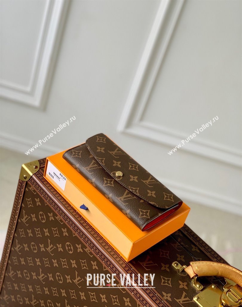 Louis Vuitton Emilie Wallet in Monogram Canvas/Fuchsia M60697 2024 (KI-240717041)