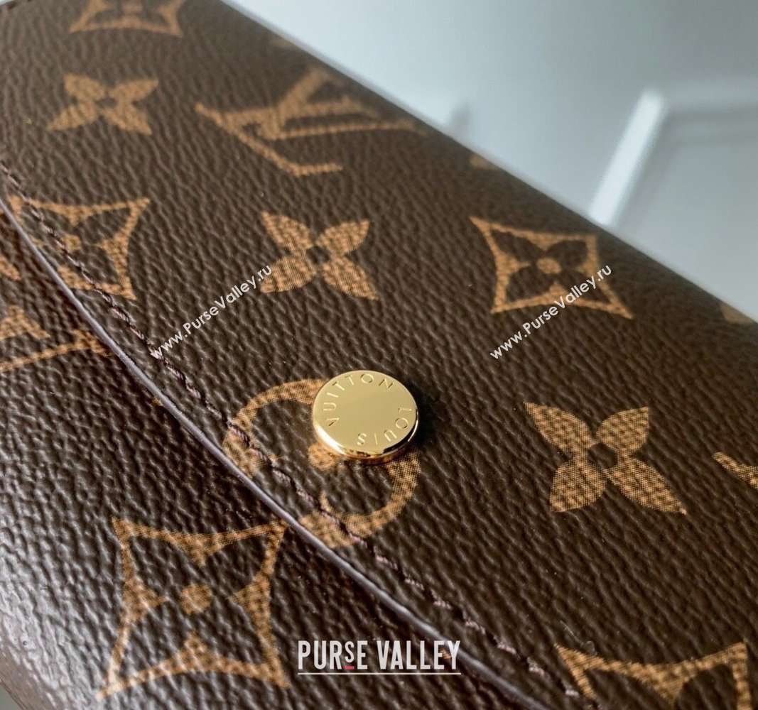 Louis Vuitton Emilie Wallet in Monogram Canvas/Fuchsia M60697 2024 (KI-240717041)