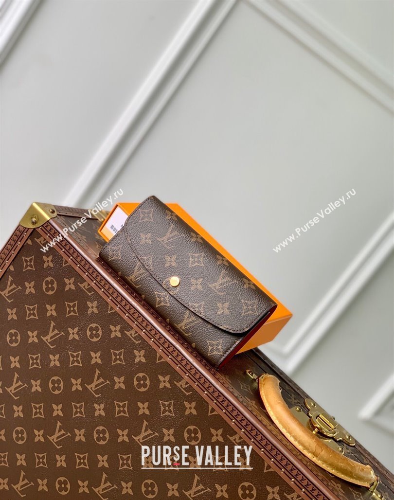 Louis Vuitton Emilie Wallet in Monogram Canvas/Red M60697 2024 (KI-240717043)