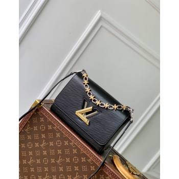 Louis Vuitton Twist MM Bag in Epi Leather with Monogram Flower M24044 Black 2024 (KI-240716067)