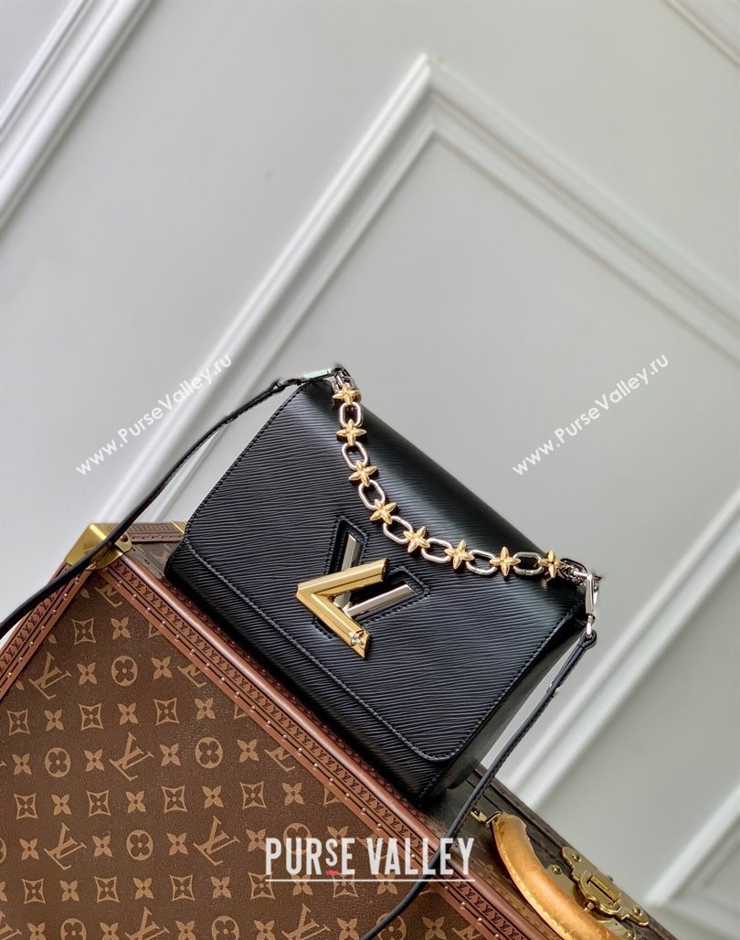 Louis Vuitton Twist MM Bag in Epi Leather with Monogram Flower M24044 Black 2024 (KI-240716067)