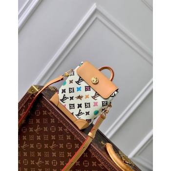 Louis Vuitton Nano Steamer Mini Bag in Monogram Craggy Canvas Vanilla White 2024 M83429 (KI-240716057)