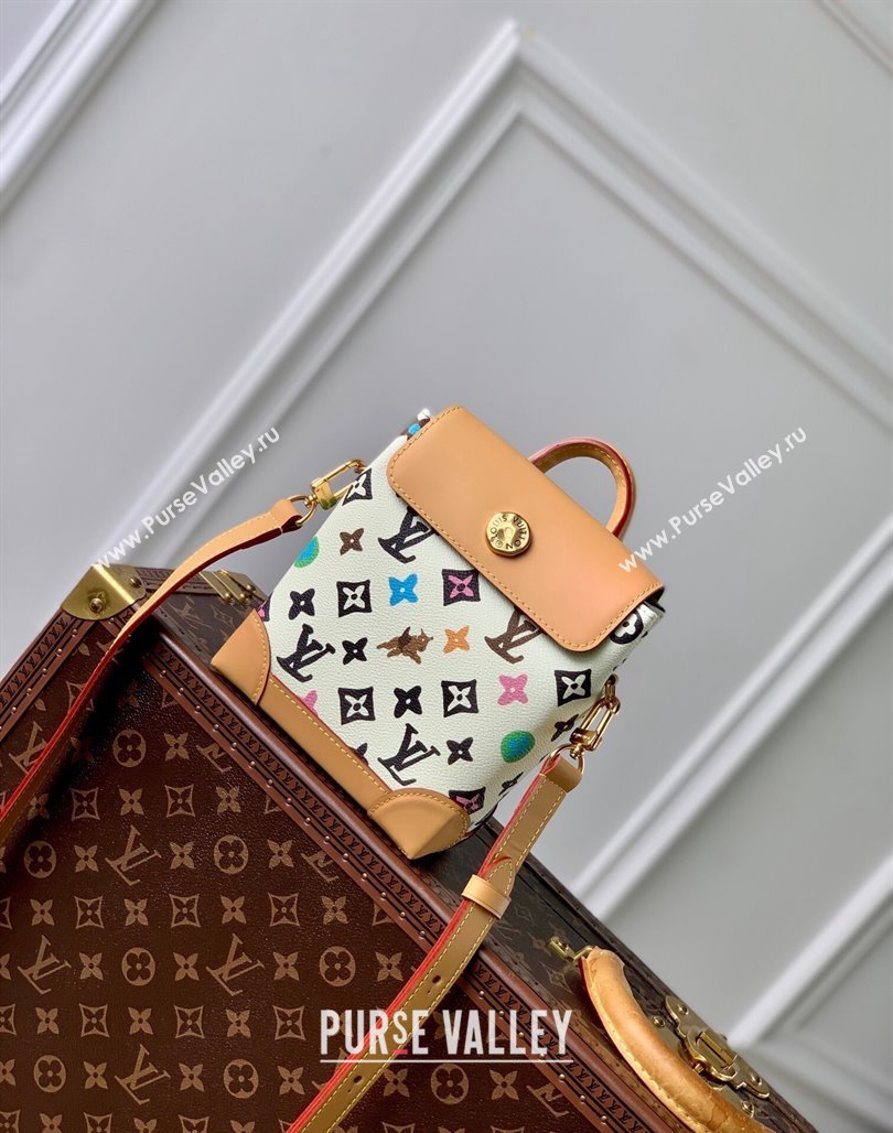 Louis Vuitton Nano Steamer Mini Bag in Monogram Craggy Canvas Vanilla White 2024 M83429 (KI-240716057)