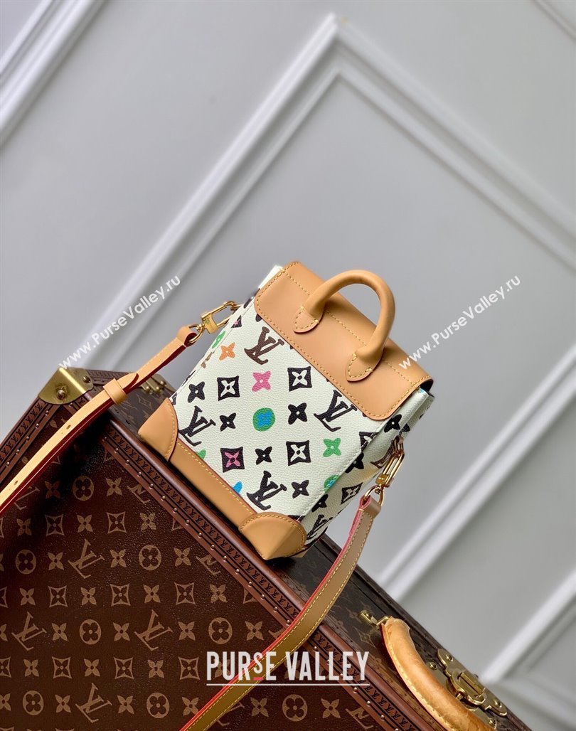 Louis Vuitton Nano Steamer Mini Bag in Monogram Craggy Canvas Vanilla White 2024 M83429 (KI-240716057)