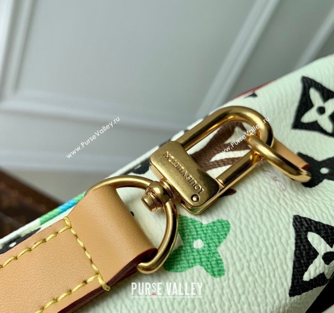 Louis Vuitton Nano Steamer Mini Bag in Monogram Craggy Canvas Vanilla White 2024 M83429 (KI-240716057)