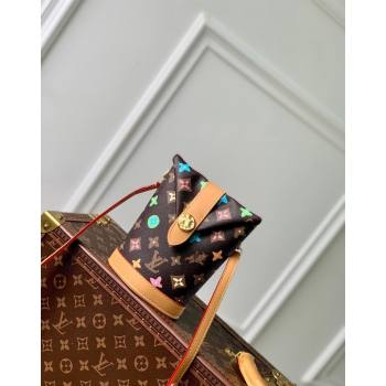 Louis Vuitton Envelope Pouch Mini Bag in Monogram Craggy Canvas Chocolate Brown 2024 M83344 (KI-240716059)