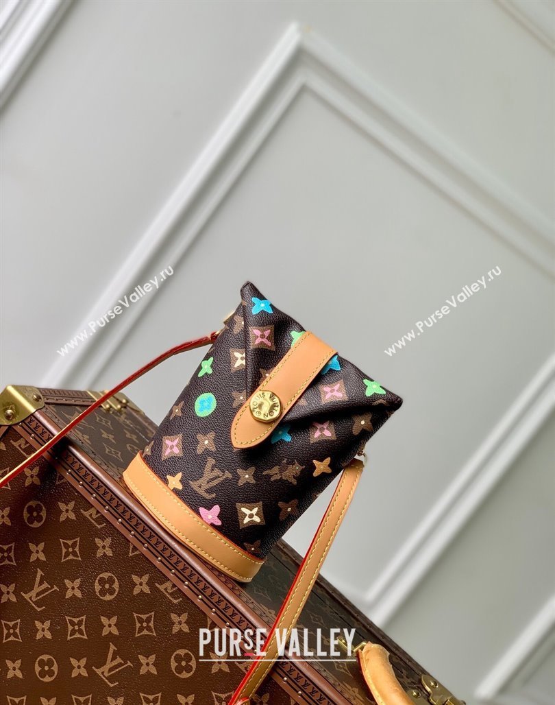 Louis Vuitton Envelope Pouch Mini Bag in Monogram Craggy Canvas Chocolate Brown 2024 M83344 (KI-240716059)