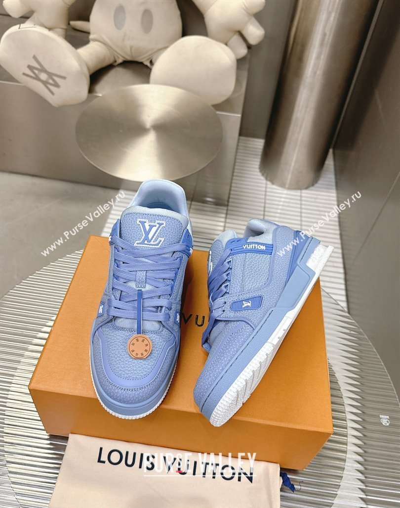 Louis Vuitton LV Trainer Maxi Sneakers in Synthetic Leather Blue 2024 (MD-240724087)