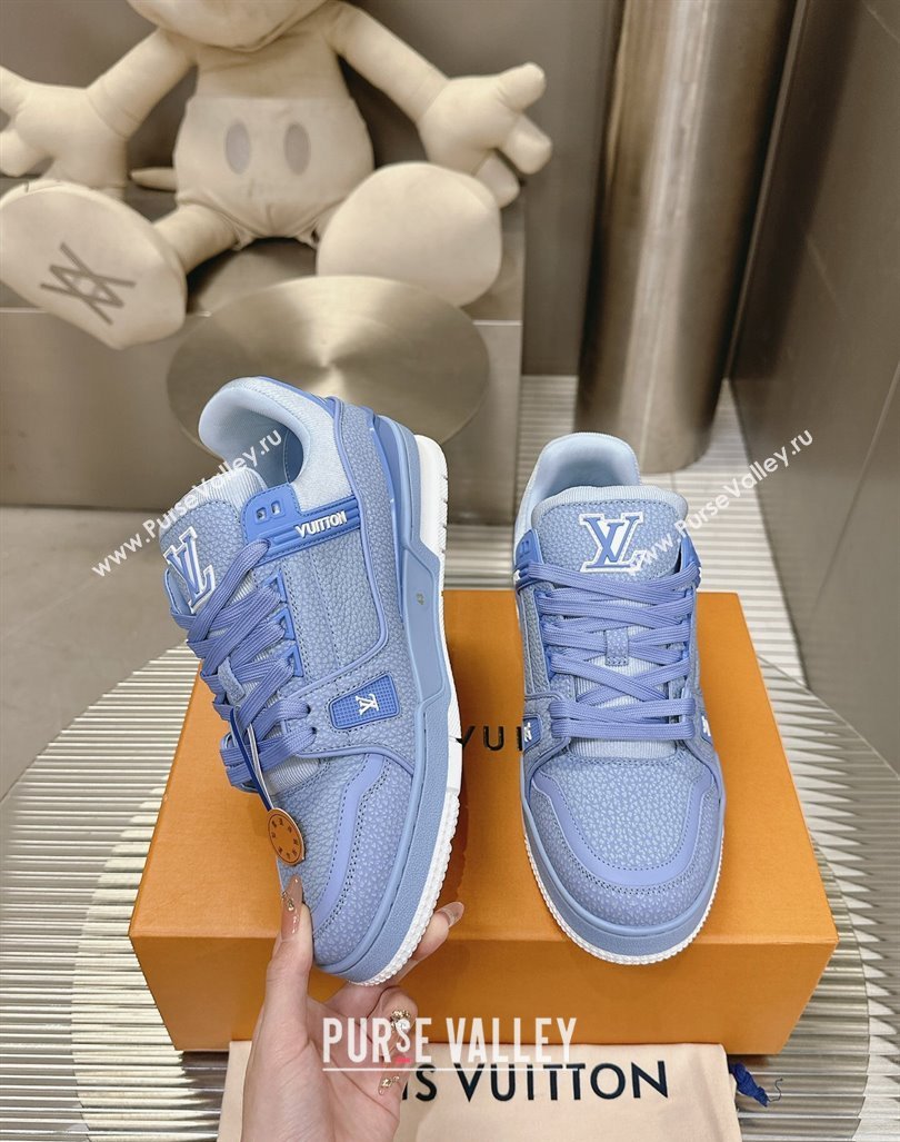 Louis Vuitton LV Trainer Maxi Sneakers in Synthetic Leather Blue 2024 (MD-240724087)