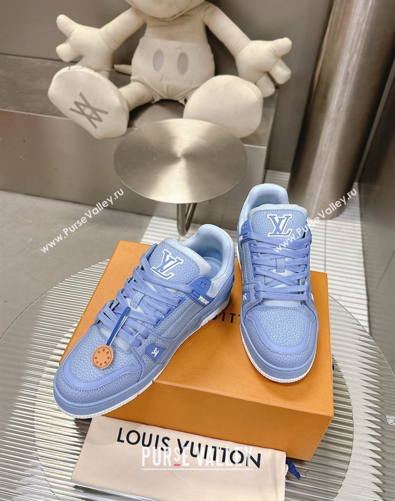 Louis Vuitton LV Trainer Maxi Sneakers in Synthetic Leather Blue 2024 (MD-240724087)