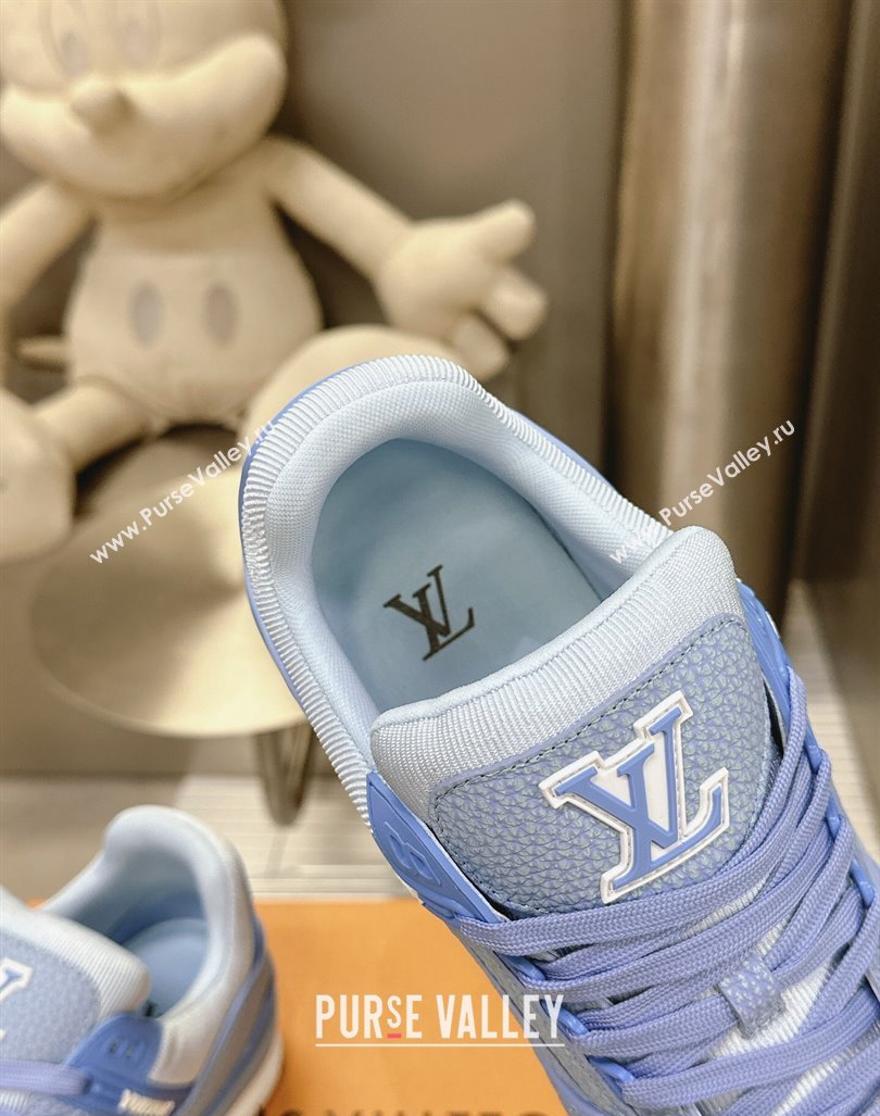 Louis Vuitton LV Trainer Maxi Sneakers in Synthetic Leather Blue 2024 (MD-240724087)