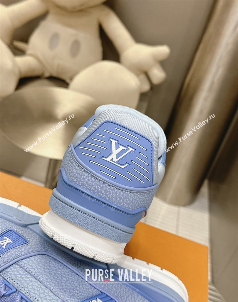 Louis Vuitton LV Trainer Maxi Sneakers in Synthetic Leather Blue 2024 (MD-240724087)