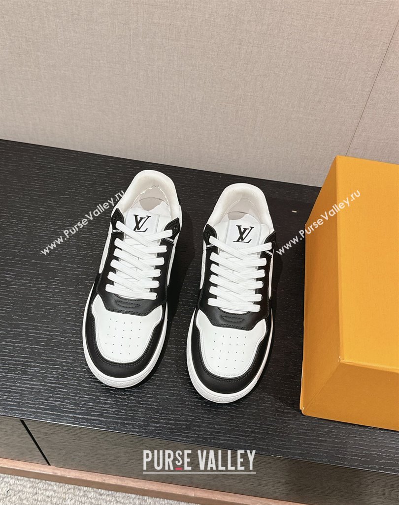 Louis Vuitton Time Out Sneakers in Calf Leather Black/White 2024 072404 (SS-240724096)