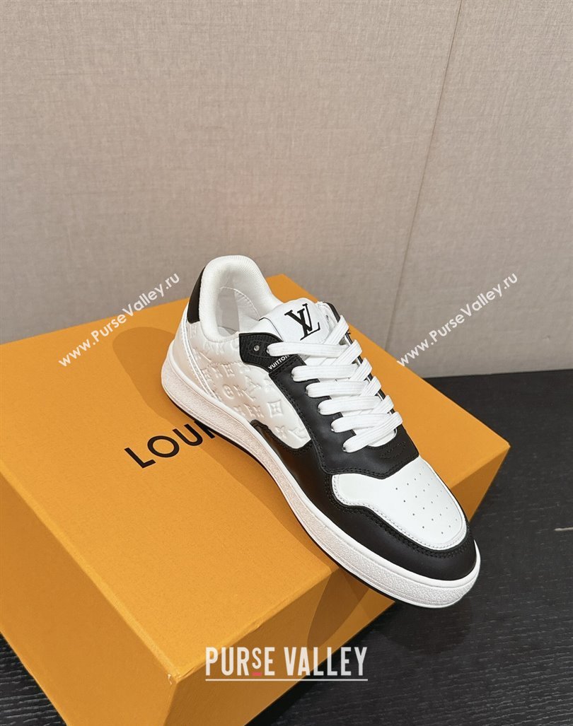 Louis Vuitton Time Out Sneakers in Calf Leather Black/White 2024 072404 (SS-240724096)