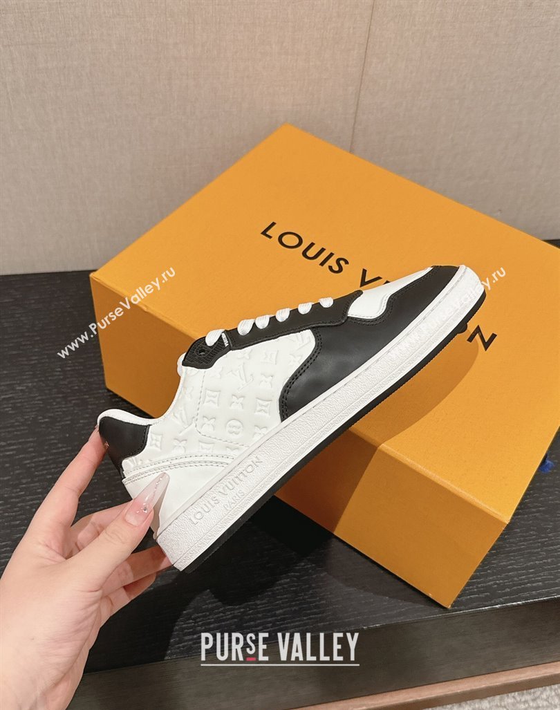 Louis Vuitton Time Out Sneakers in Calf Leather Black/White 2024 072404 (SS-240724096)