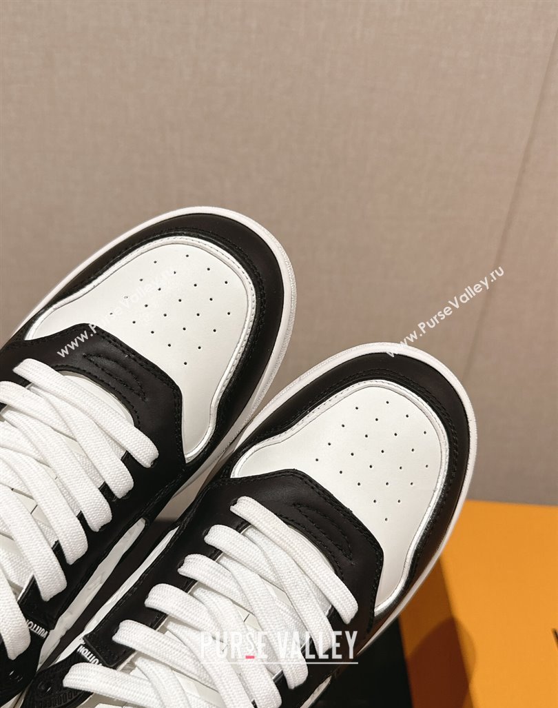 Louis Vuitton Time Out Sneakers in Calf Leather Black/White 2024 072404 (SS-240724096)