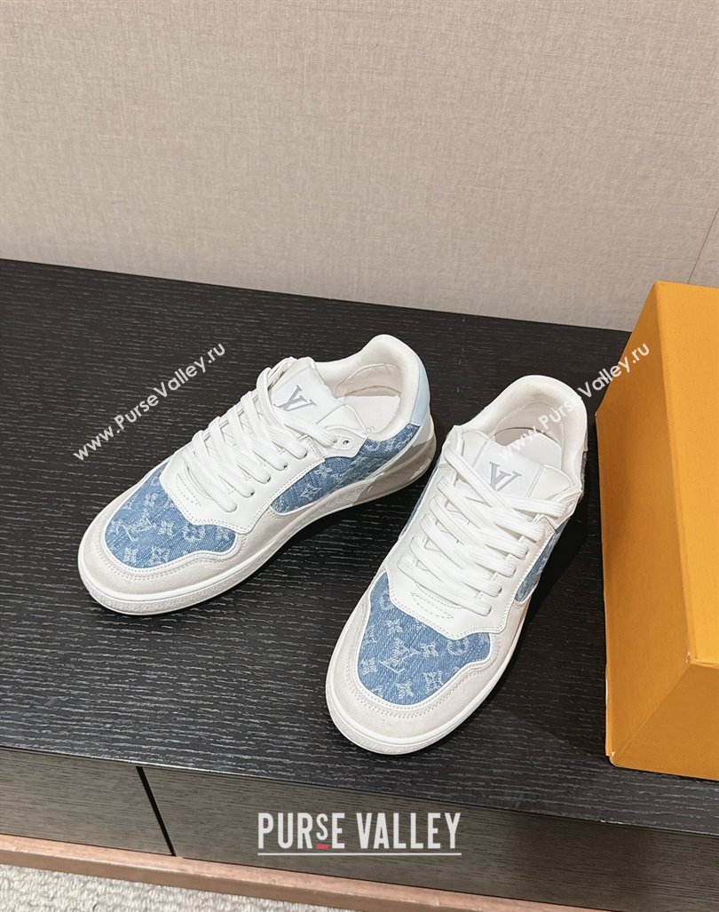 Louis Vuitton Time Out Sneakers in Light Blue Denim 2024 072404 (SS-240724097)