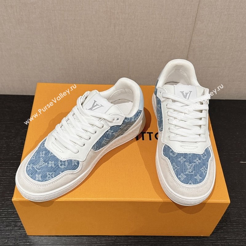 Louis Vuitton Time Out Sneakers in Light Blue Denim 2024 072404 (SS-240724097)